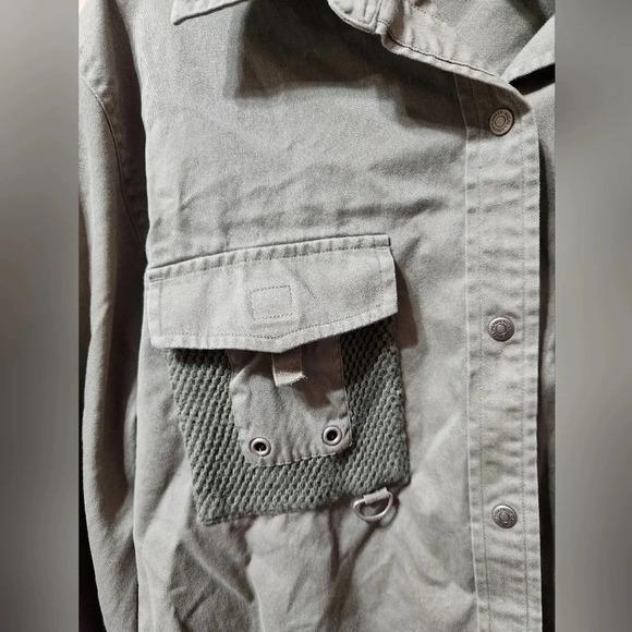 Lauren Ralph Lauren Vintage Y2K Cotton Twill Authentic Outdoor Utility Shirt - Picture 10 of 12